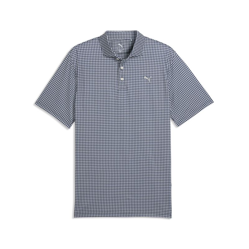 Puma Cloudspun Mono Check Polo LC - White Glow/Deep Navy