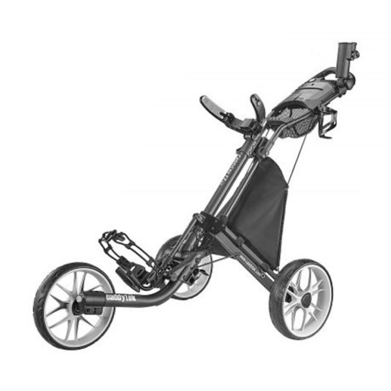 Caddytek EZ TOUR Quickfold Golftralle med 3 Hjul - Mørk grå
