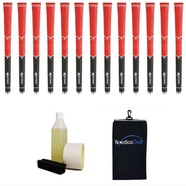 Karma V-Cord Black/Red 13 grep, klemme, væske, teip, håndklær