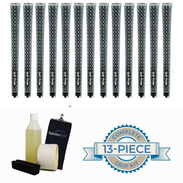 Golf Pride Z-Grip Black/White Cord 13 grep, klemme, væske, teip, håndklær