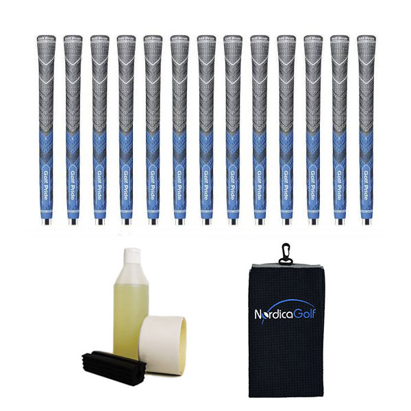 Golf Pride New Decade MultiCompound MCC Plus4 Blue 13 grep, klemme, væske, teip, håndklær