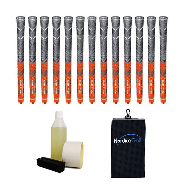 Golf Pride New Decade MultiCompound MCC Plus4 Orange 13 grep, klemme, væske, teip, håndklær