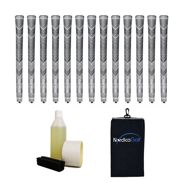 Golf Pride New Decade MultiCompound MCC Plus4 Undersize Gray 0.580" 13 grep, klemme, væske, teip, håndklær