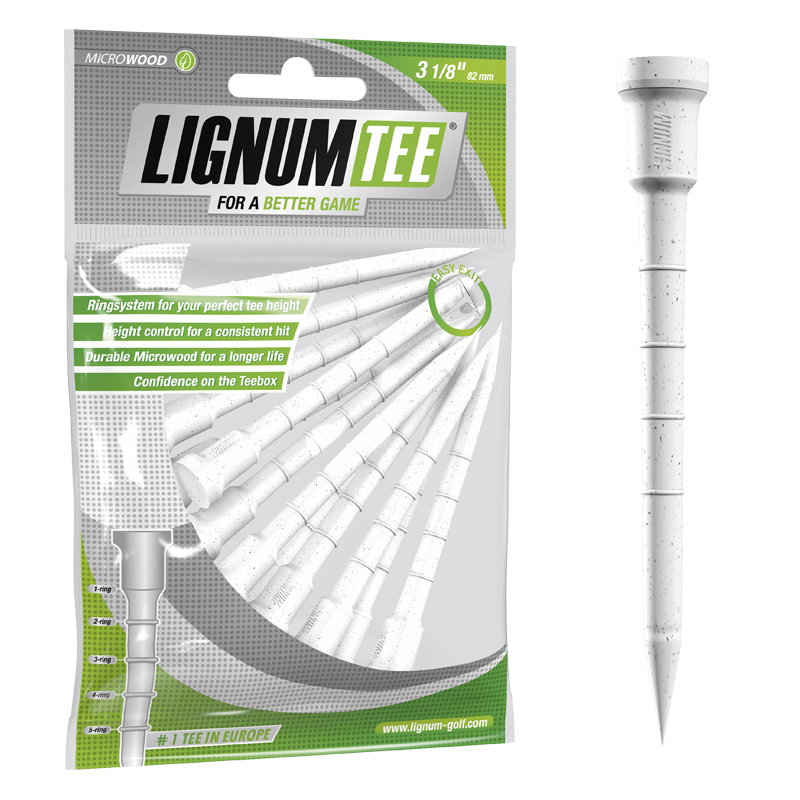 Lignum Tees White Golf Pegger